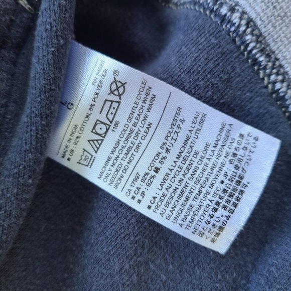 BR women's striped zip-up‎ hooded sweatshirt size Large - Picture 7 of 9